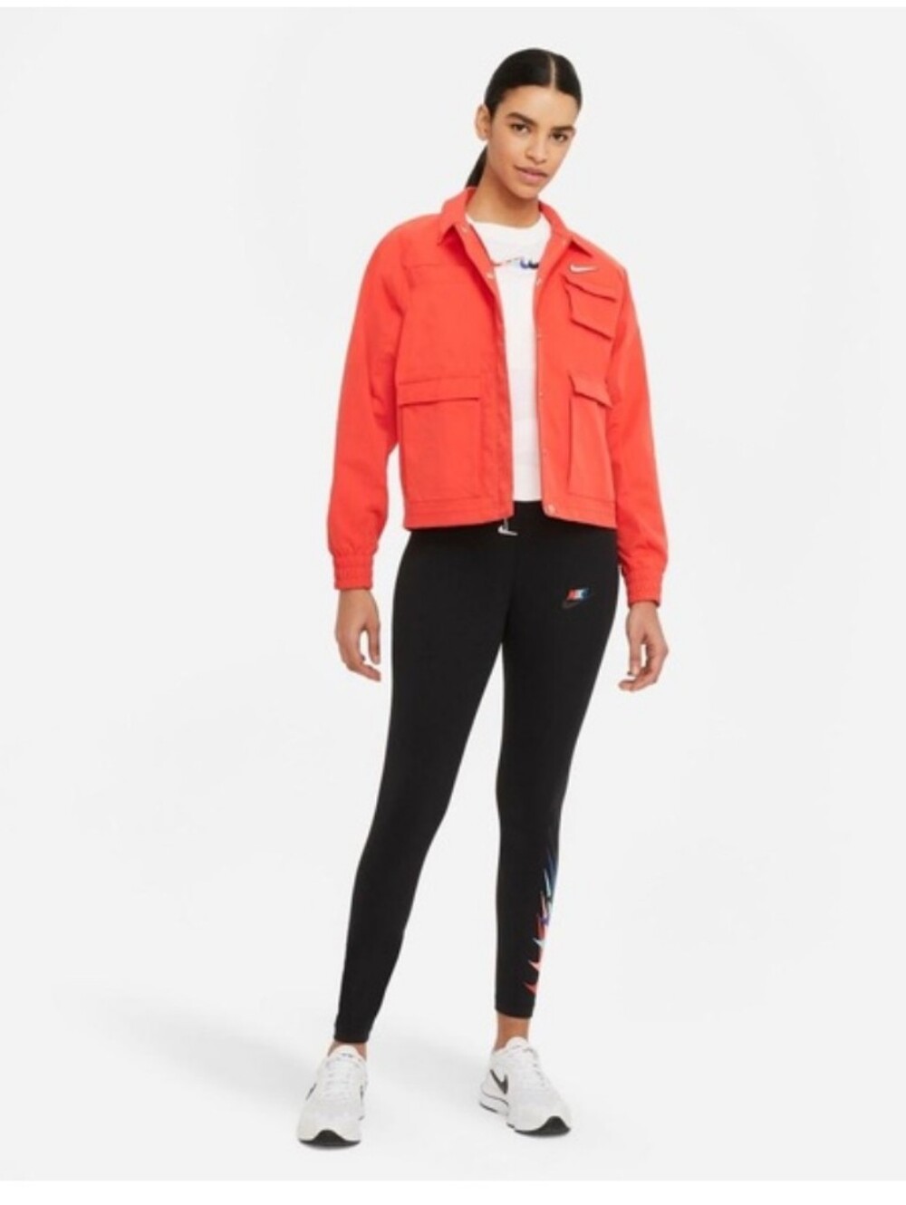 Nike Essential Cotton Leggings - Multi Colored Swooshes